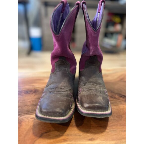 Ariat‎ Purple Crossroads Western Boot - Size 2 - Picture 3 of 6